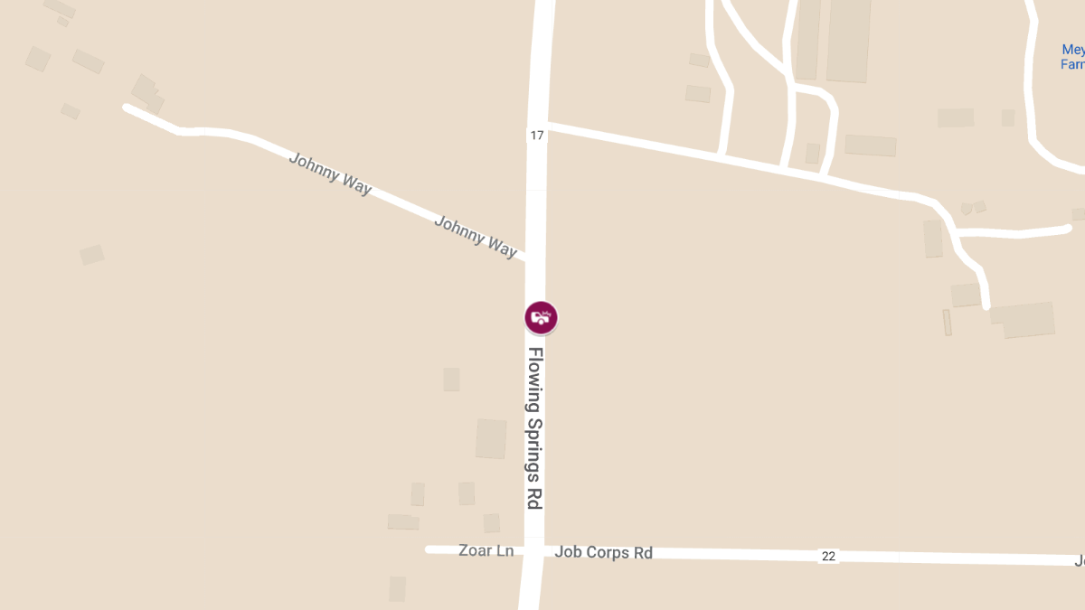Motor Vehicle Accident with Injury on Flowing Springs Rd
