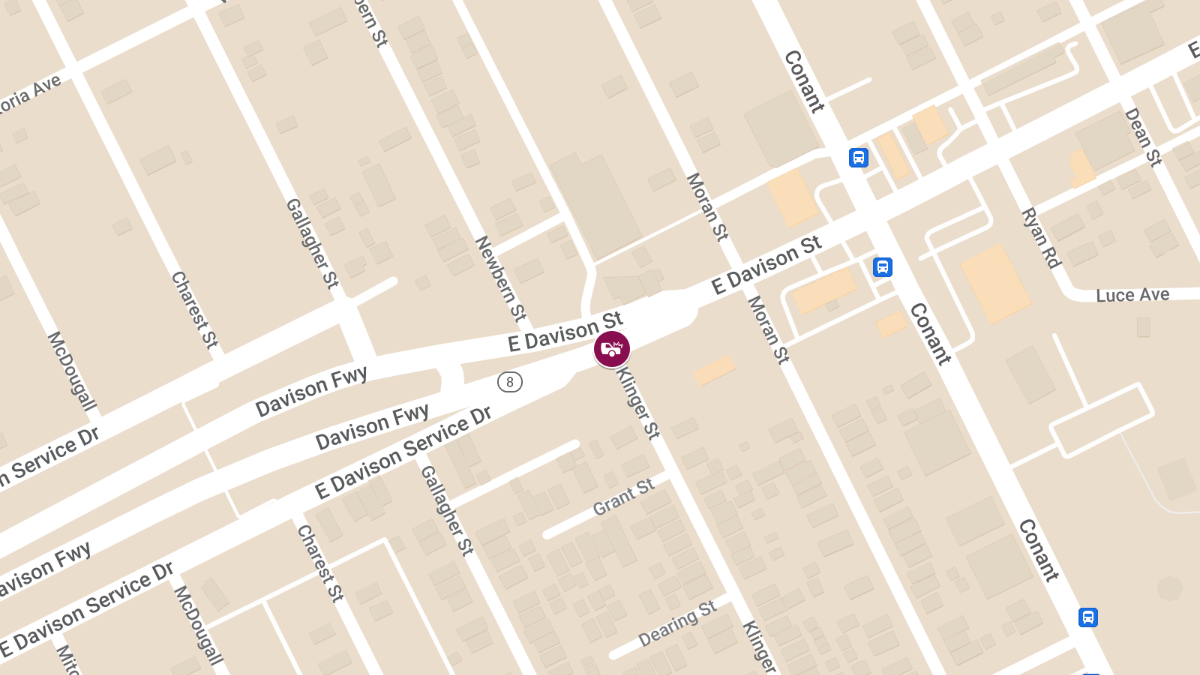 Motor Vehicle Collision with Injuries at E Davison St & Klinger St