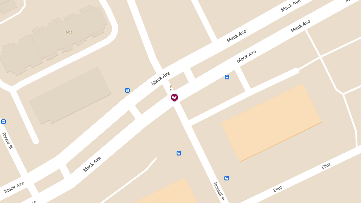 Motor Vehicle Collision with Injuries at Russell St and Mack Ave