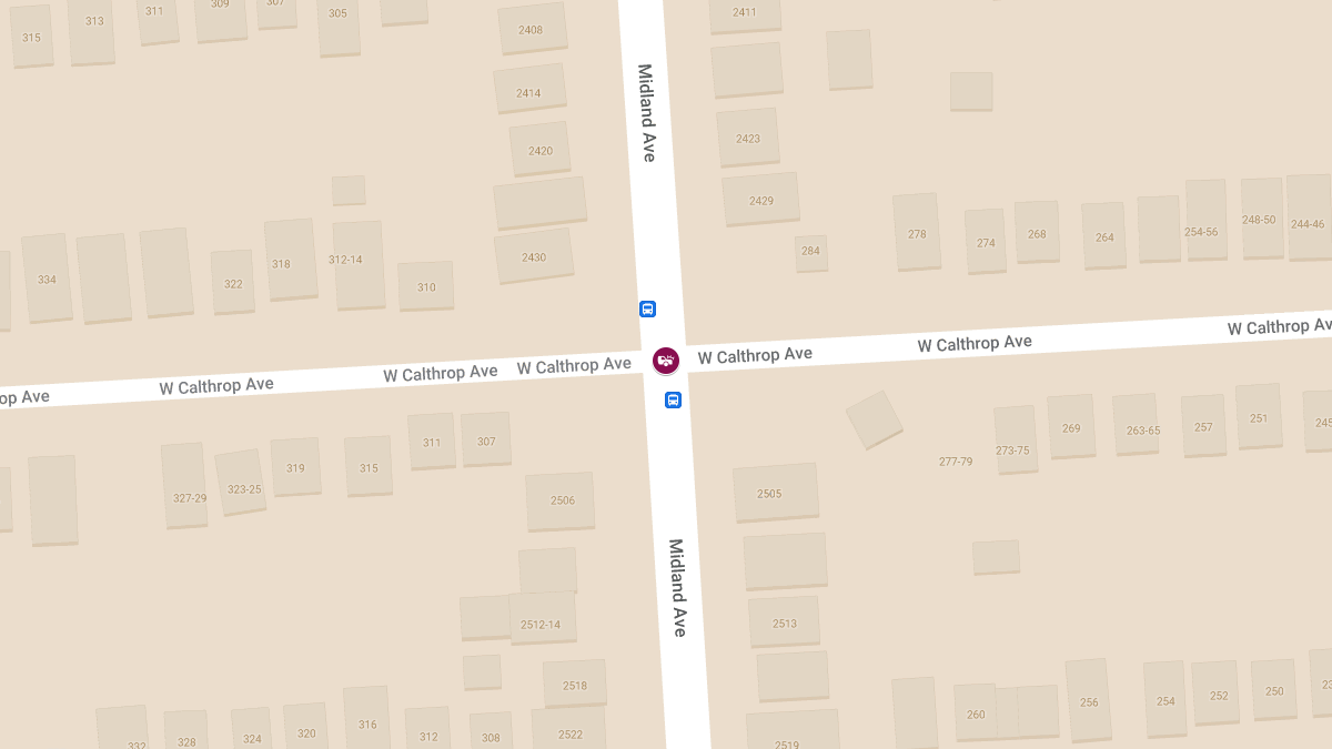 Motor Vehicle Collision with Injuries at W Calthrop Ave & Midland Ave