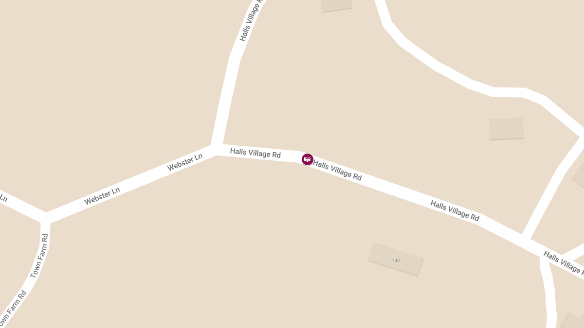 Motor Vehicle Crash on Halls Village Rd Near Webster Ln