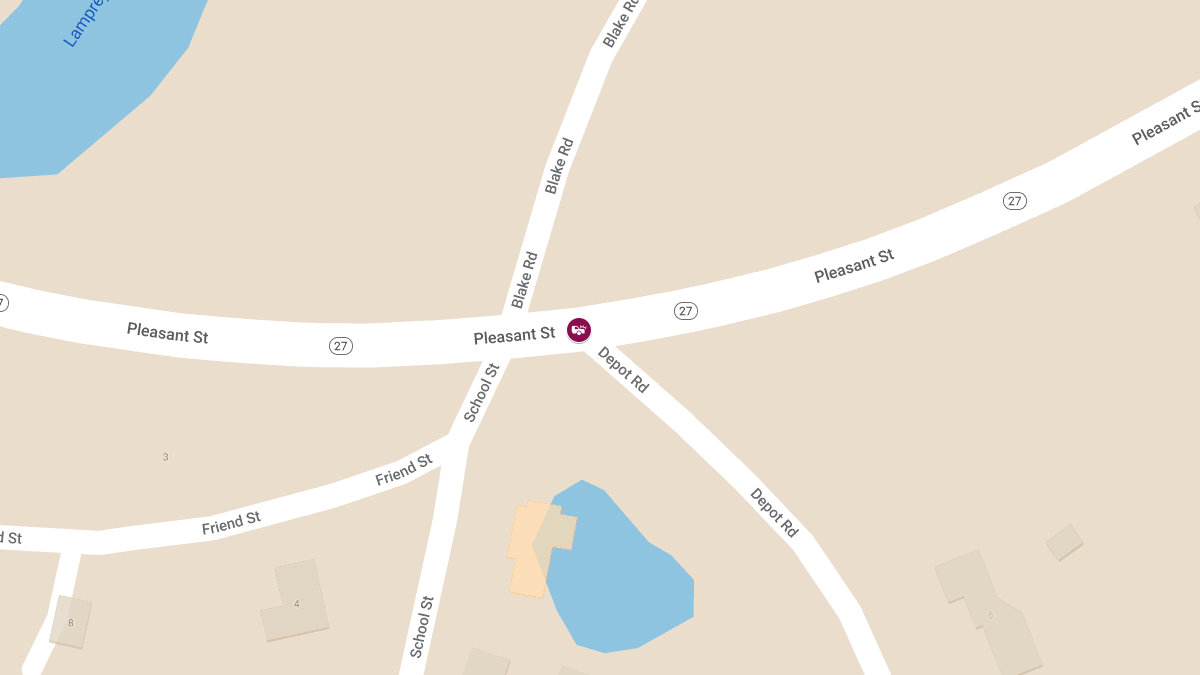 Motor Vehicle Crash on Pleasant St (Rte 27) & Depot Rd