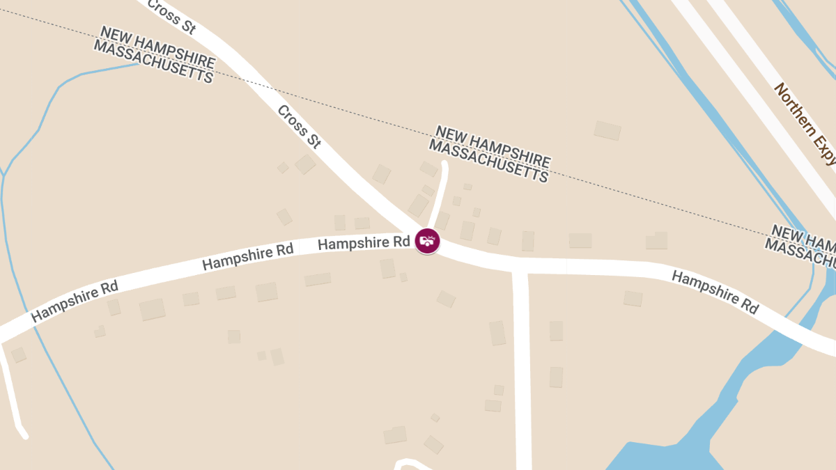 Motor Vehicle Crash with Injuries at Hampshire Rd & Cross St