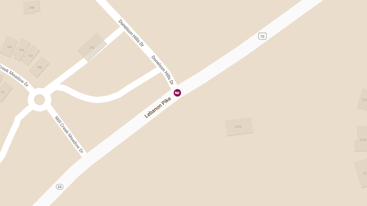 Motor Vehicle Crash with Injuries at Lebanon Pike & Donelson Hills Dr