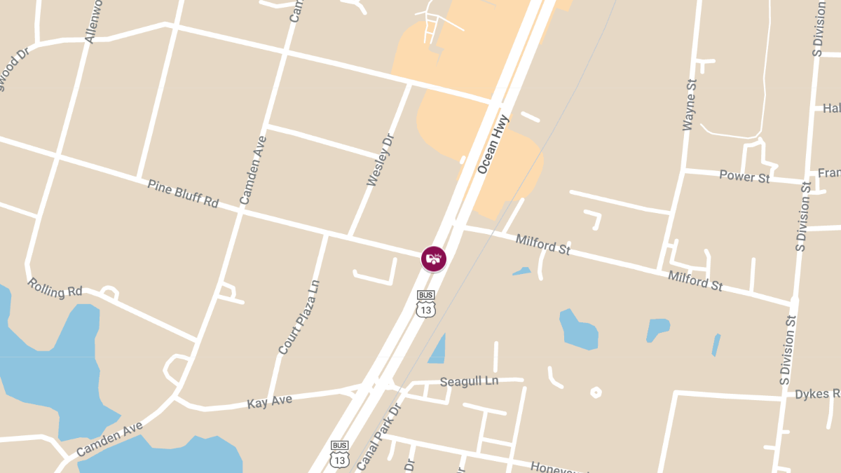 Motor Vehicle Crash with Injuries at Rt 13 & Pine Bluff Rd