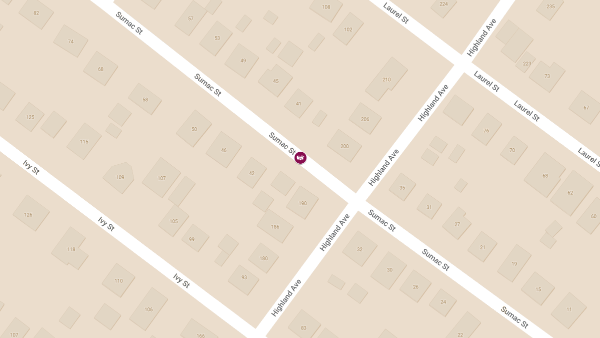 Motor Vehicle Crash with Injuries at Sumac St & Ivy St
