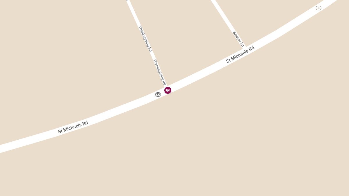 Motor Vehicle Crash with Injuries at Thanksgiving Rd & St Michaels Rd