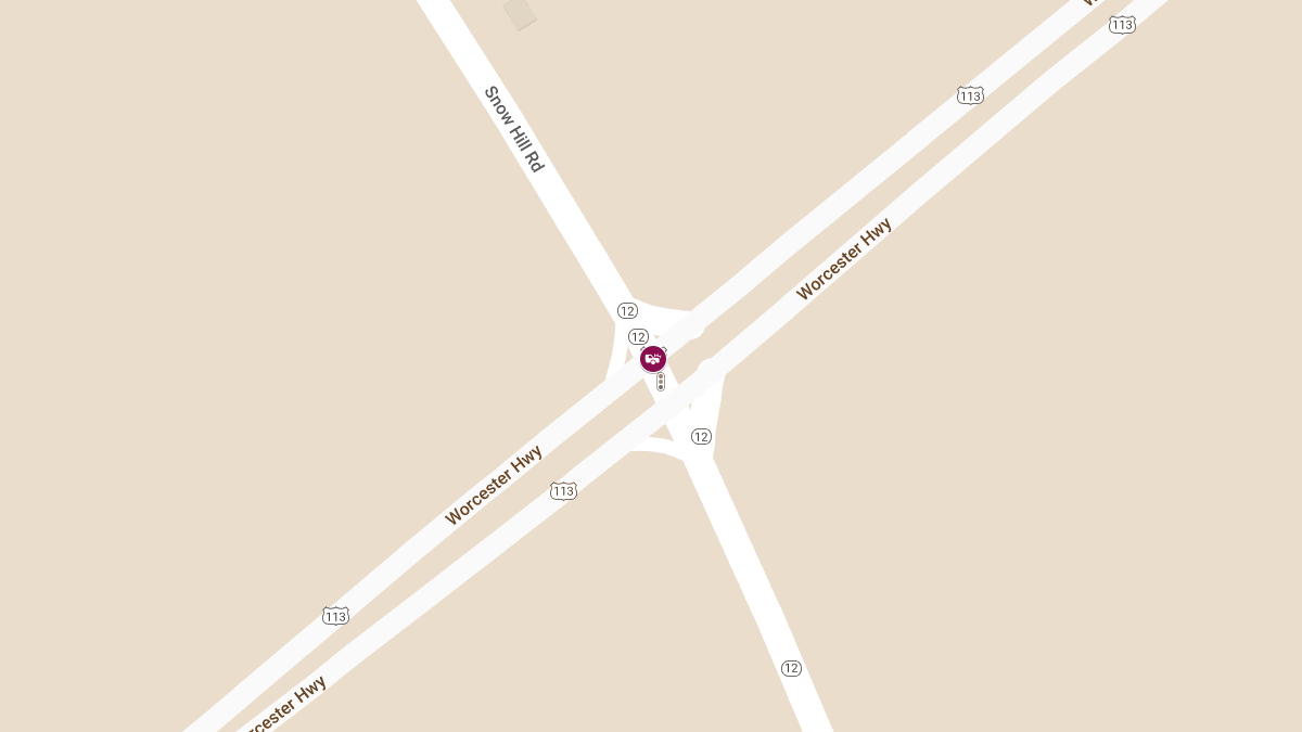 Motor Vehicle Crash with Injuries at Worcester Hwy and Snow Hill Rd