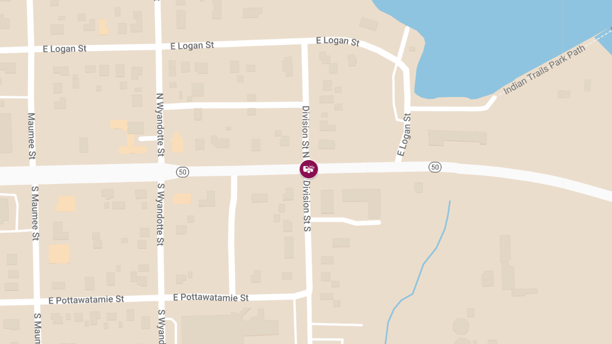 Motor Vehicle Crash with Injuries on Route 50 and N Division St