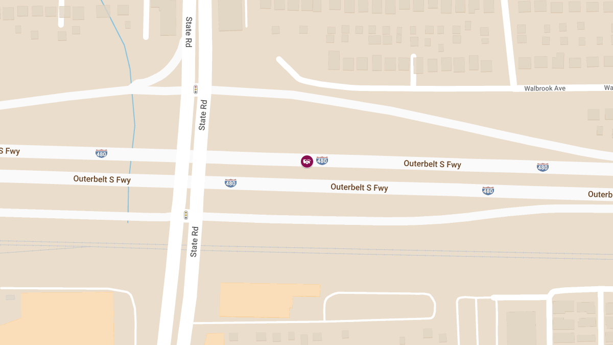 Motor Vehicle Crash with Injury on I-480 West Near Ridge Rd and State Rd