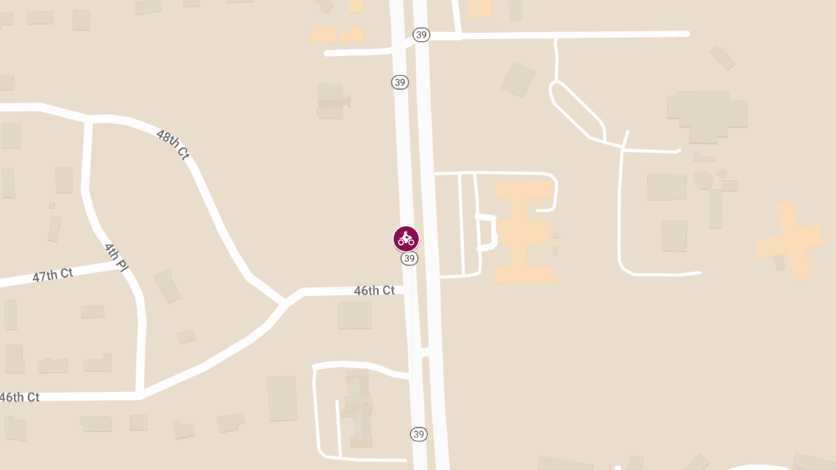 Motorcycle Accident with Injuries on Highway 39 N