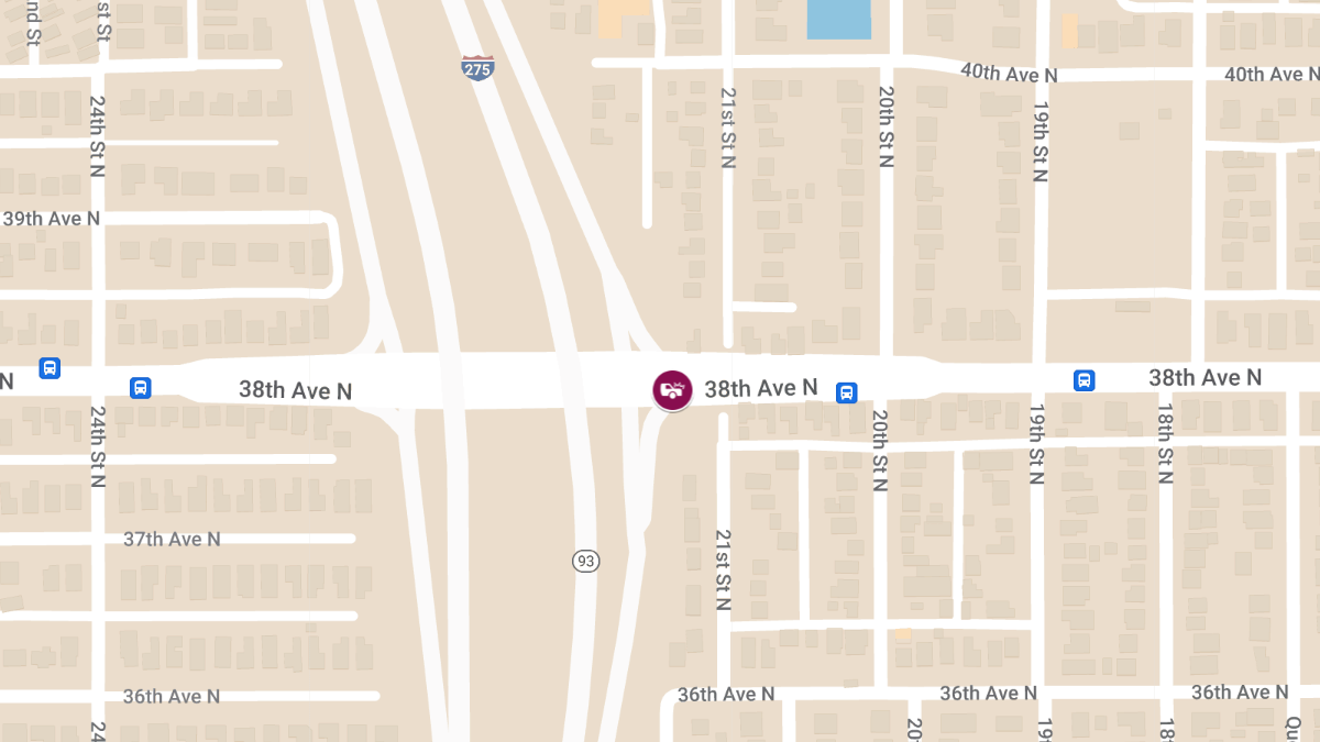 Multi-Injury Crash on 38th Avenue N Under I-275
