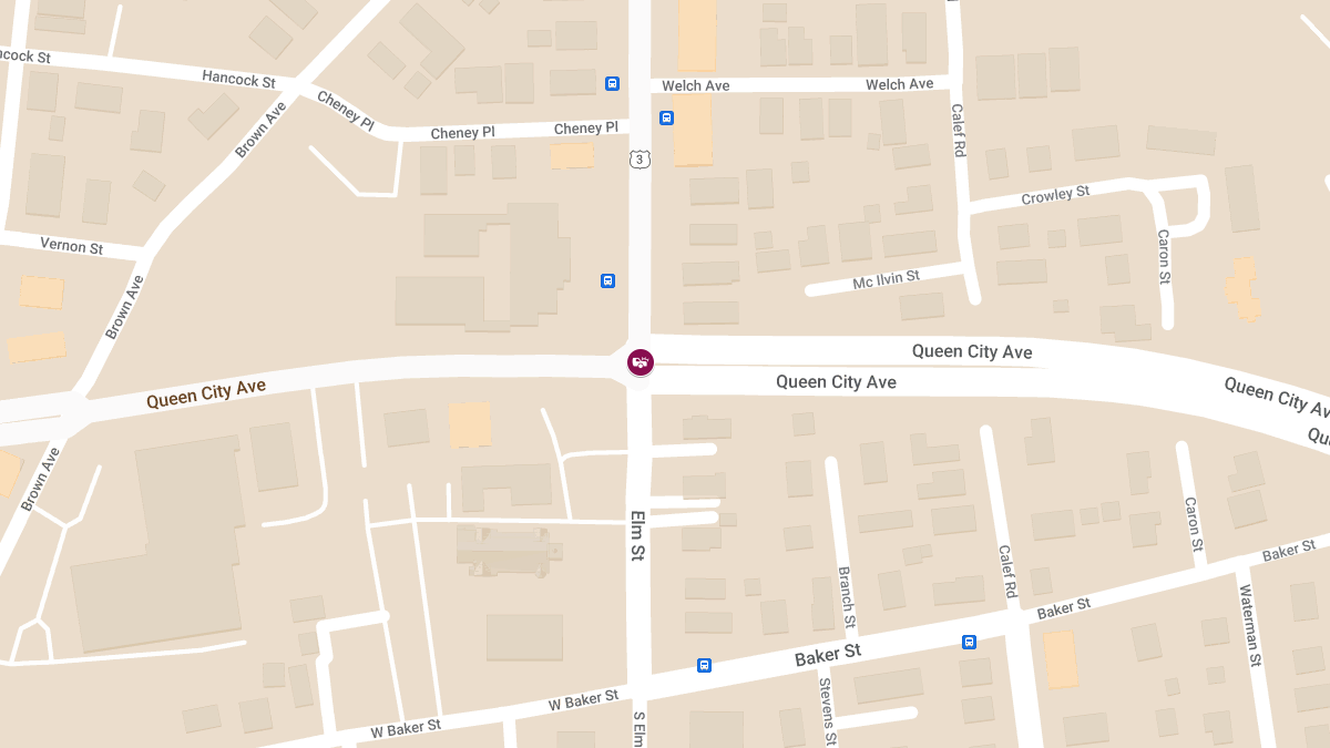 Multi-Vehicle Accident with Injuries at Elm St & Queen City Ave