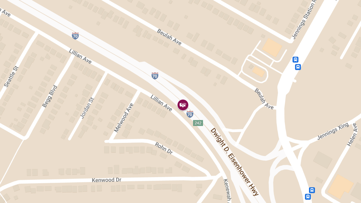 Multi-Vehicle Accident with Injuries on Eastbound I-70 at Jennings Station Rd