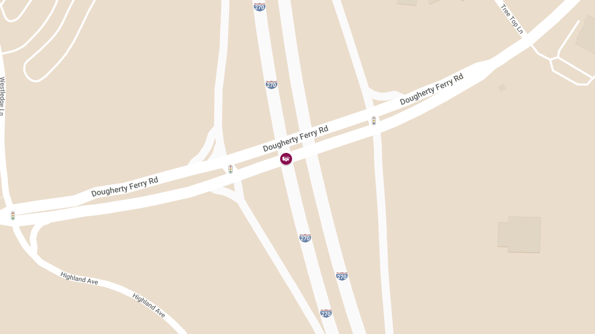 Multi-Vehicle Collision on I-270 NB at Dougherty Ferry Injures Two