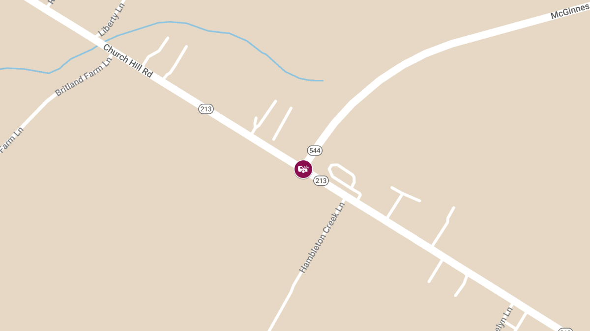 Multi-Vehicle Crash with Injuries at Church Hill Rd & McGinnes Rd