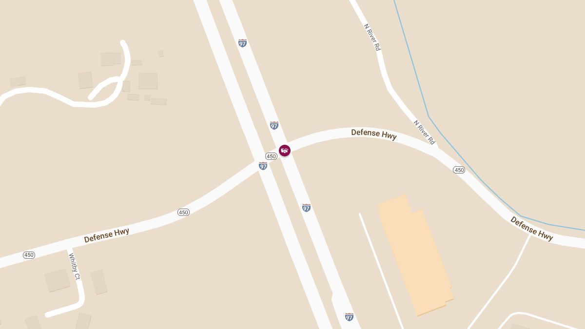 Multi-Vehicle Crash with Injury on I-95495 SB at MD-450