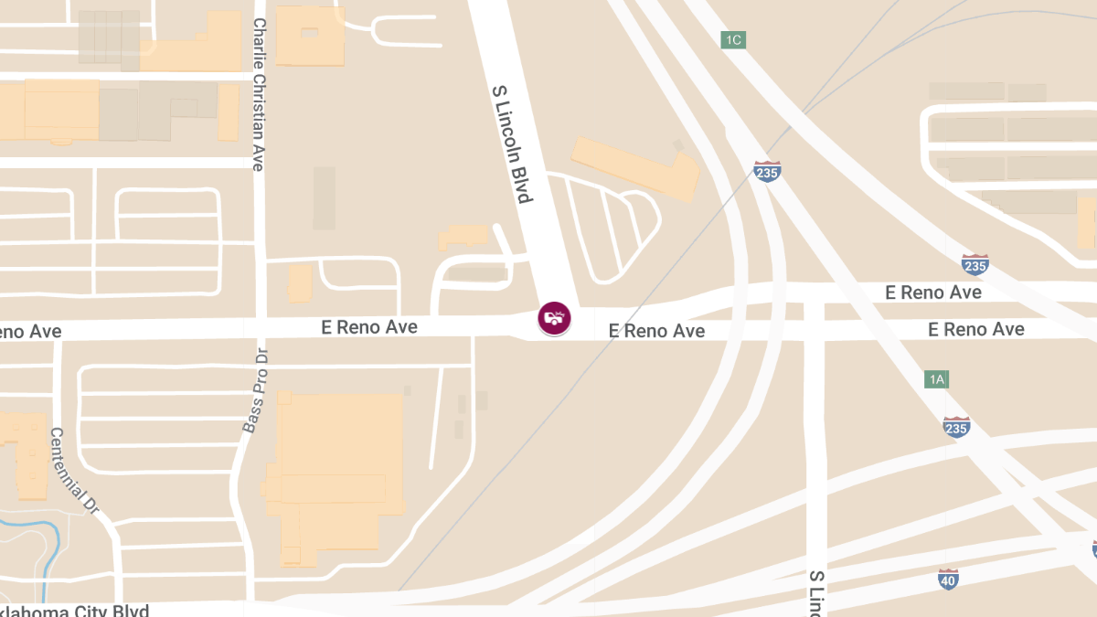 One Hospitalized Following Two-Vehicle Wreck on East Reno Ave near S Lincoln Blvd