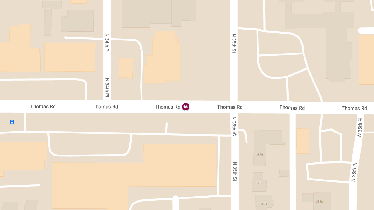 One Injured in Three-Car Crash on E Thomas Rd