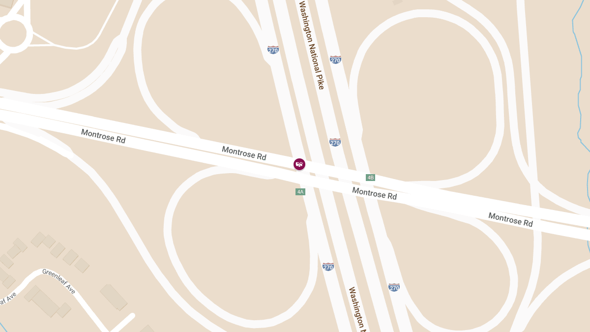 Overturned Tractor-Trailer Crash on I-270 at Montrose Rd Injures One