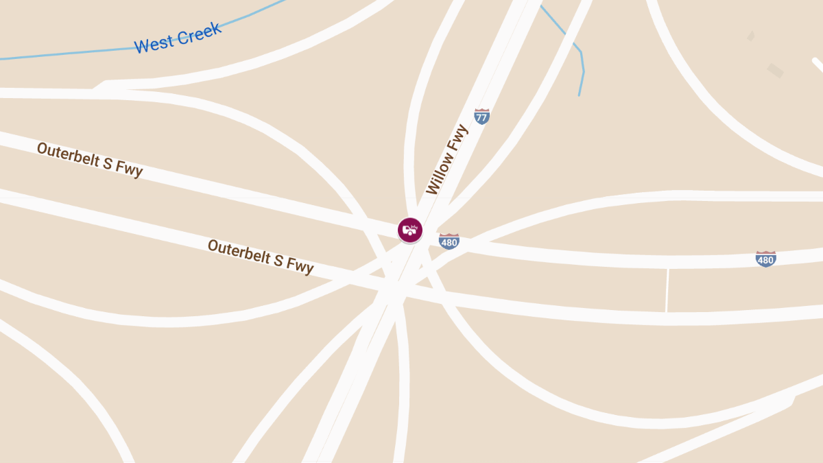 Passenger Vehicle and Semi-Truck Collision on I-480 to I-77S Injures Driver