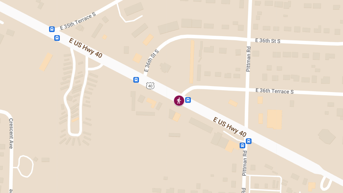 Pedestrian Critically Injured in Crash on Highway 40 at E 36th Terr