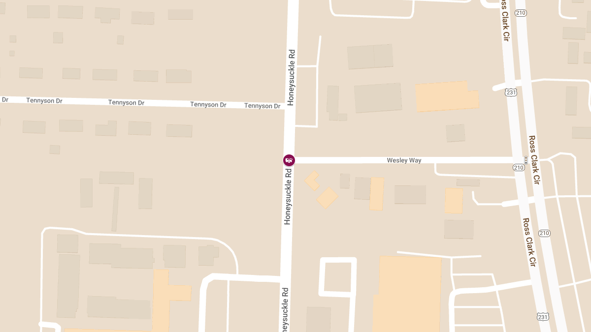 Pedestrian Fatality on Honeysuckle Rd at Wesley Way