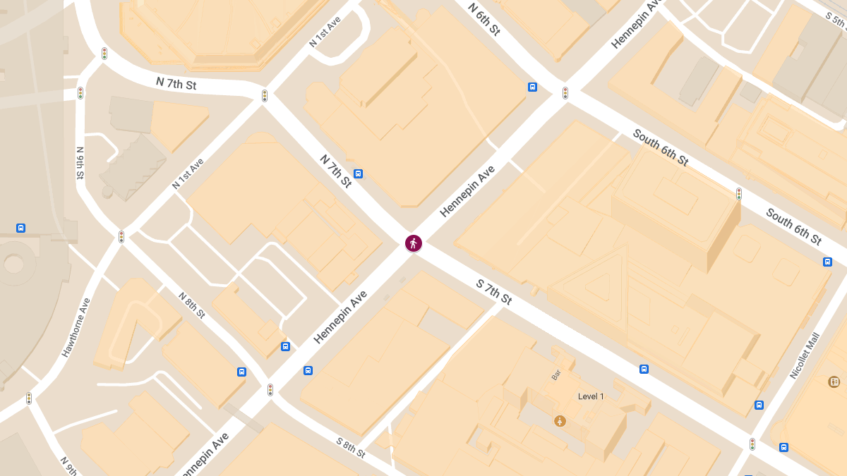 Pedestrian Injured in Collision at N 7th St & Hennepin Ave