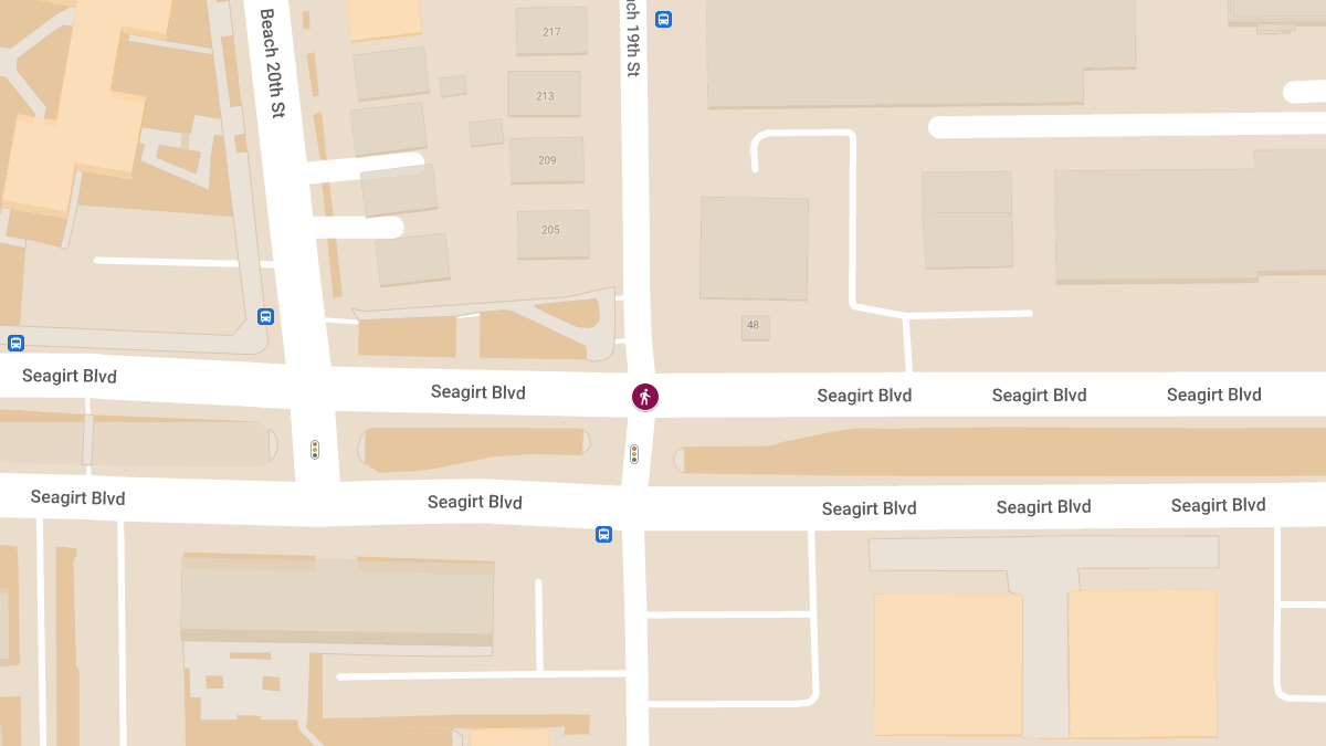 Pedestrian Injured in Collision at Seagirt Blvd & Beach 19th St