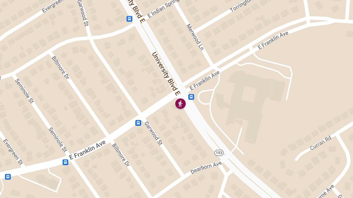 Pedestrian Injured in Collision at University Blvd E & E Franklin Ave