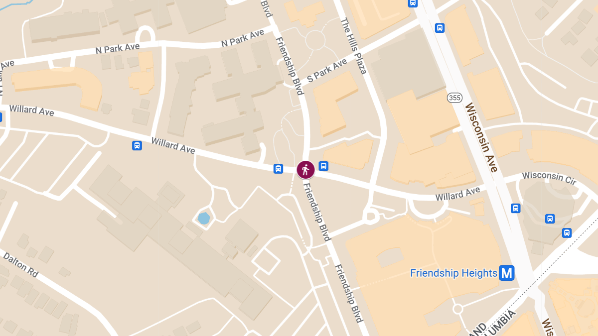 Pedestrian Injured in Collision at Willard Ave & Friendship Blvd