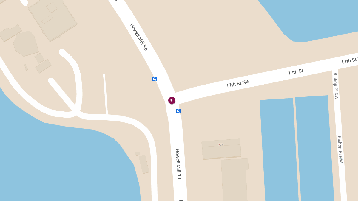 Pedestrian Injured in Crash at 17th St NW & Howell Mill Rd NW