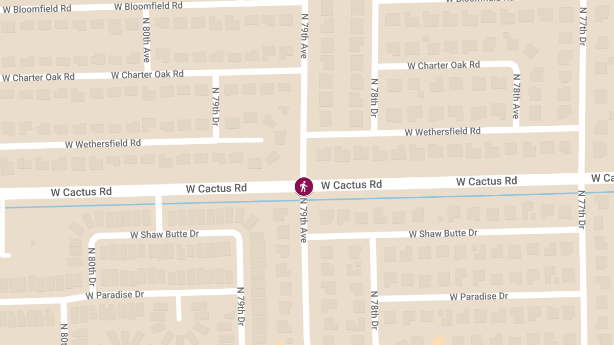 Pedestrian Injured in Crash at 79th Ave & Cactus Ave