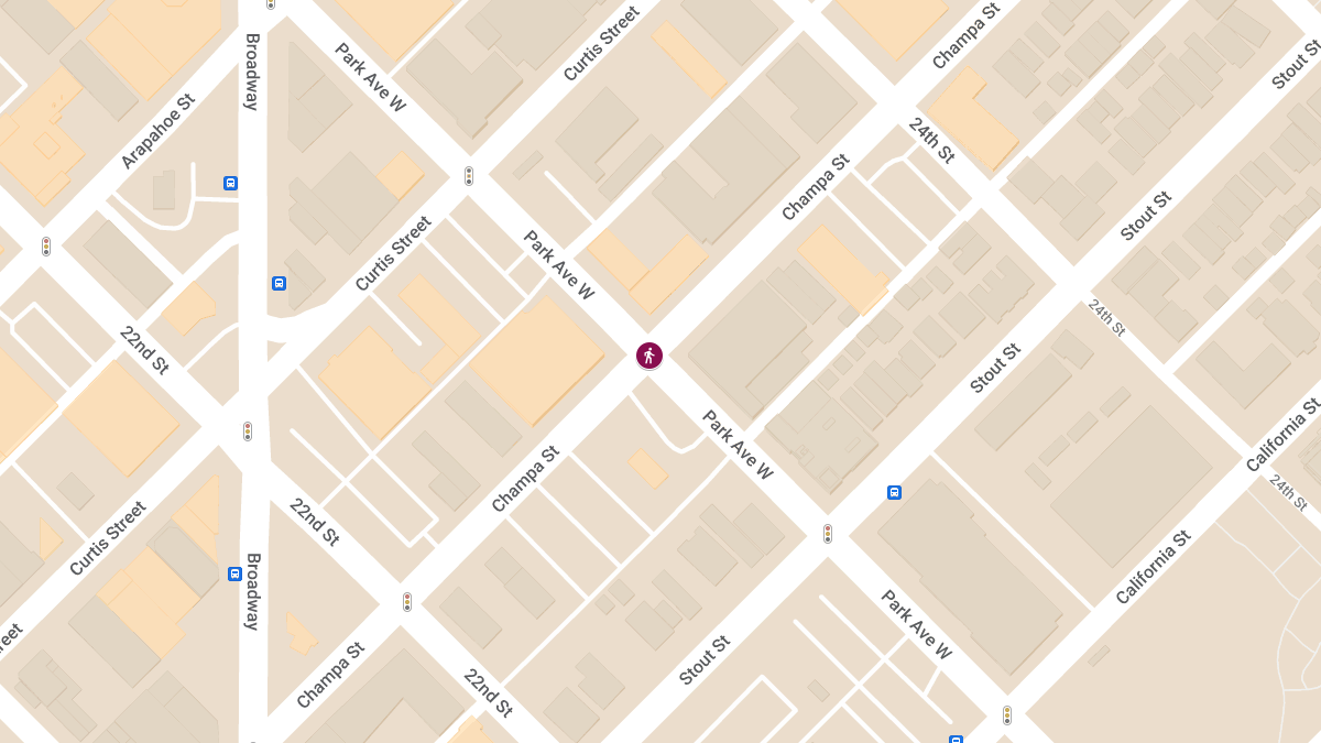 Pedestrian Injured in Crash at Champa St & Park Ave W
