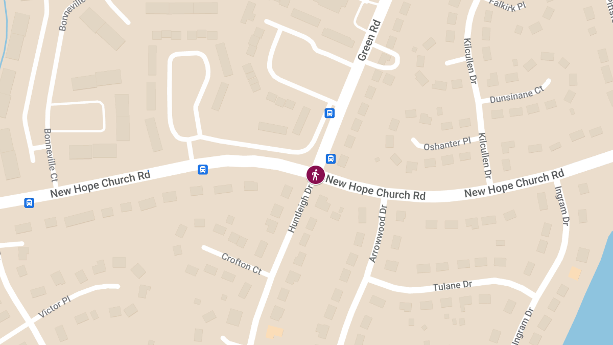 Pedestrian Injured in Crash at Green Rd & New Hope Church Rd