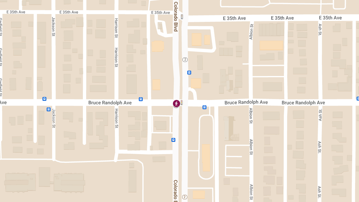 Pedestrian Injured in Crash at N Colorado Blvd & E Bruce Randolph Ave