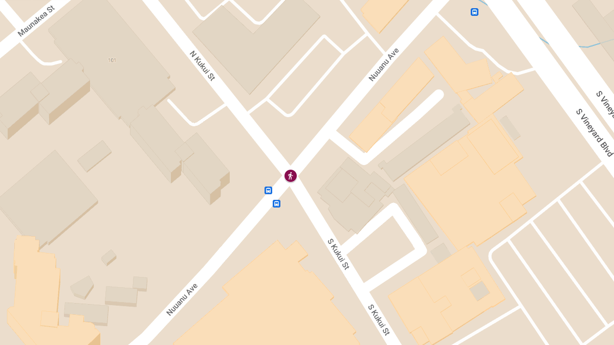 Pedestrian Injured in Crash at Nuuanu Ave and N. Kukui St