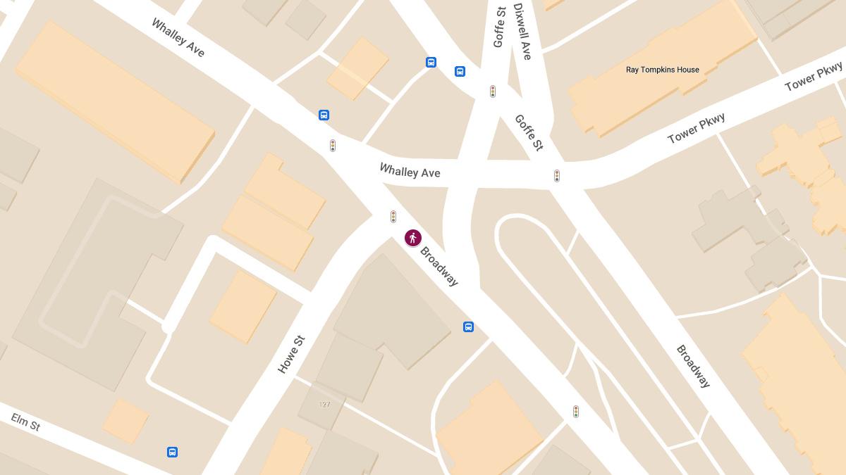 Pedestrian Injured in Crash on Broadway Btwn Whalley Ave and Elm St