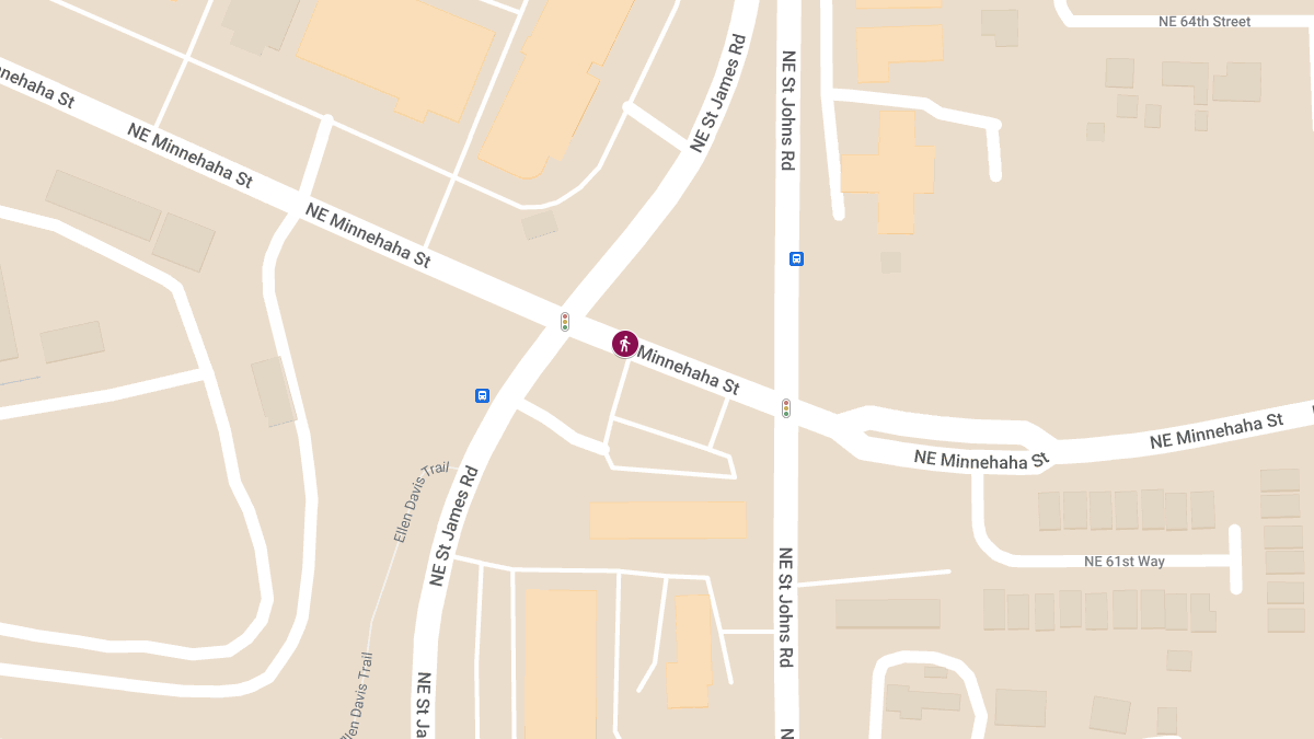 Pedestrian Injured in Crash on NE Minnehaha St