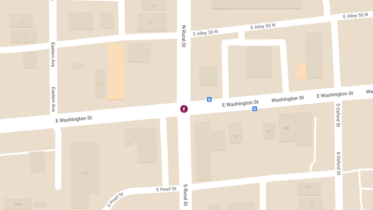 Pedestrian Injured in Hit-and-Run at E Washington St & S Rural St