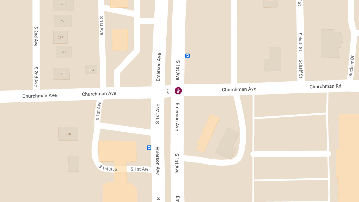 Pedestrian-Involved Accident at S Emerson Ave & Churchman Ave