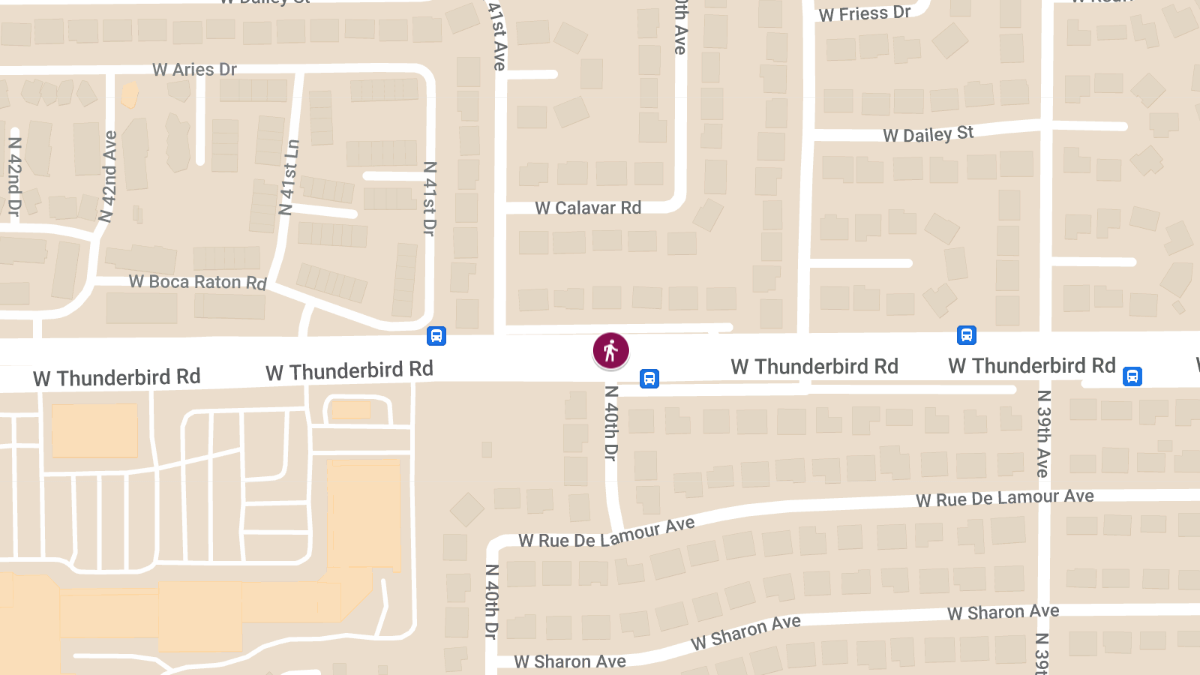 Pedestrian Involved in Accident on Thunderbird Rd Near 40th St
