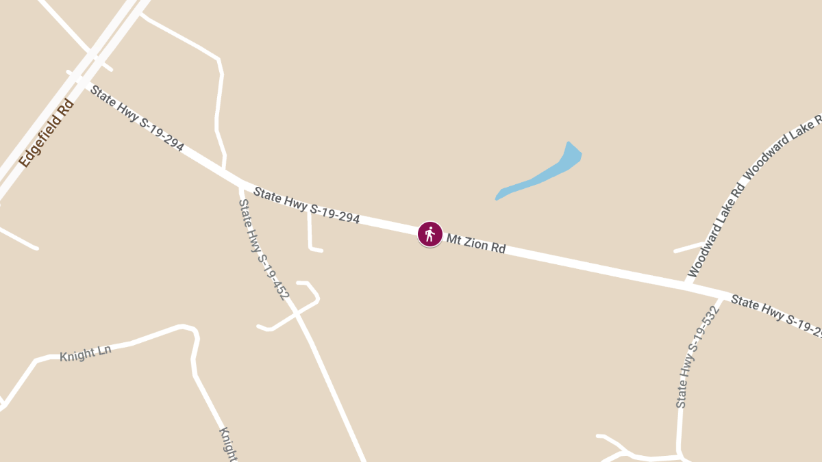 Pedestrian Killed in Crash on Mount Zion Rd near Edgefield Rd (US 25)