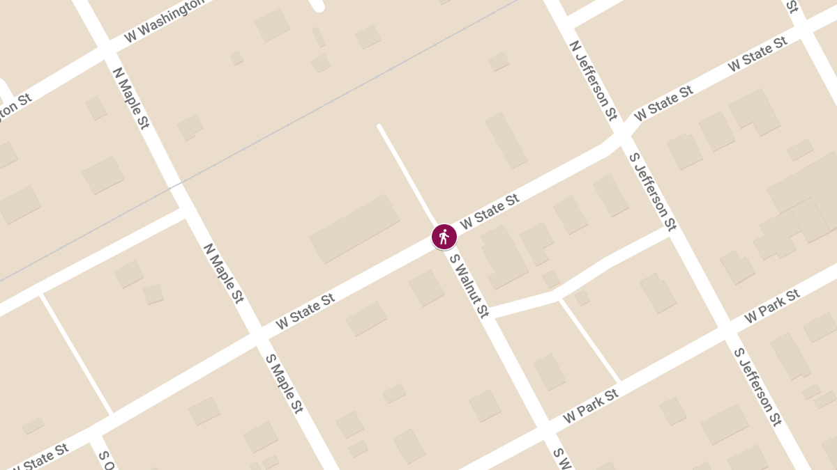 Pedestrian Seriously Injured in Crash at W State St & S Walnut St
