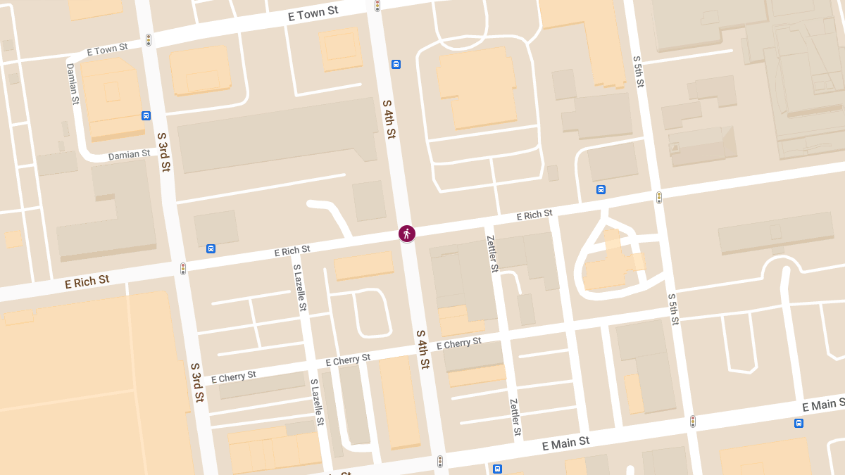 Pedestrian Struck and Fire Hydrant Damaged in Collision at E Rich St & S 4th St