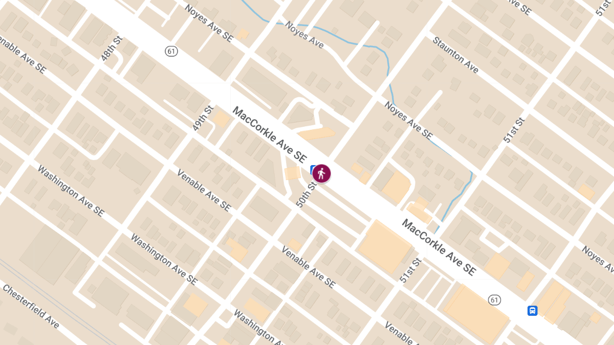 Pedestrian Struck at 50th St SE & MacCorkle Ave SE