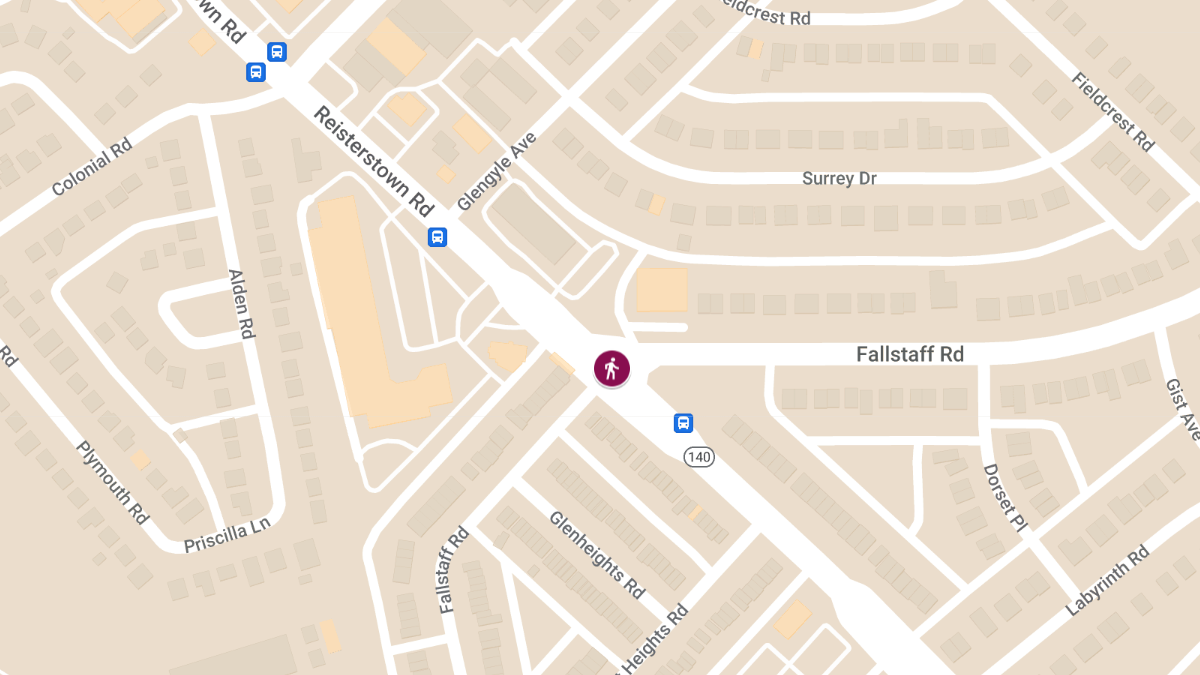 Pedestrian Struck by Car at Reisterstown Rd & Fallstaff Rd