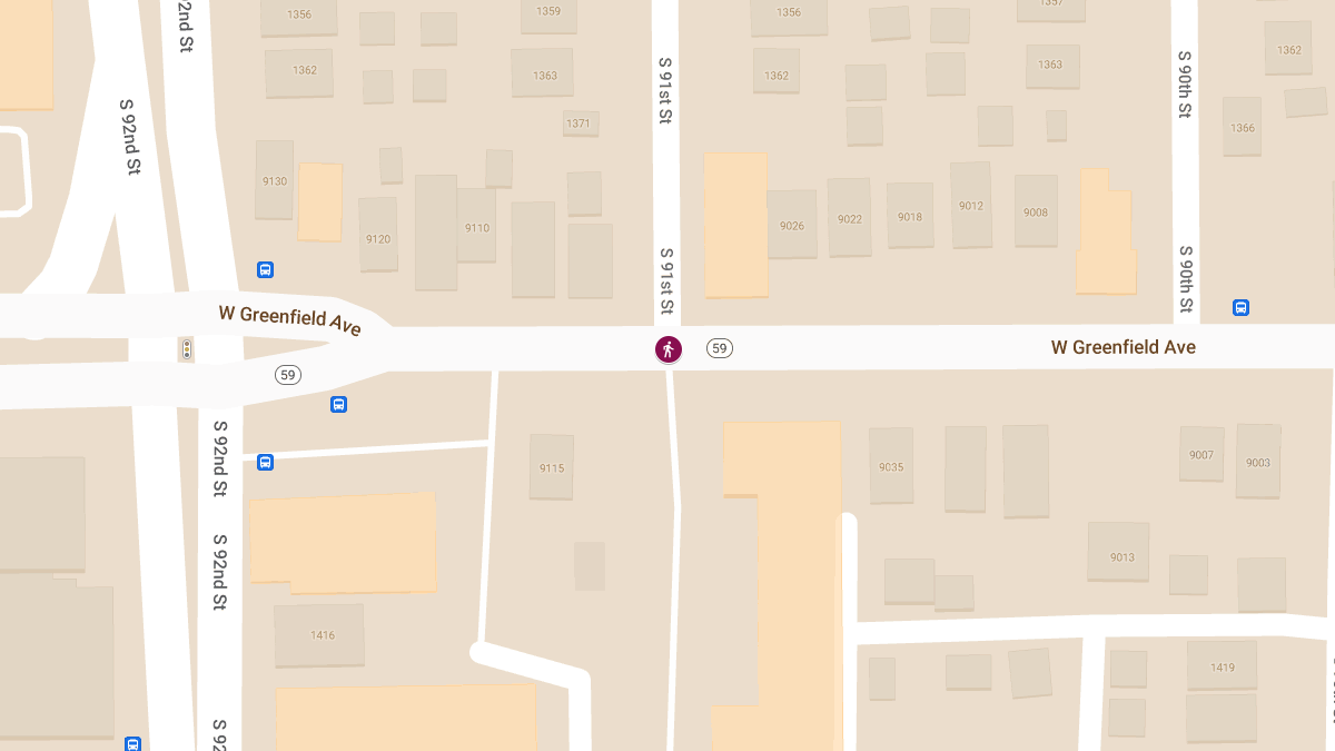 Pedestrian Struck by Vehicle at 91st St & Greenfield Ave