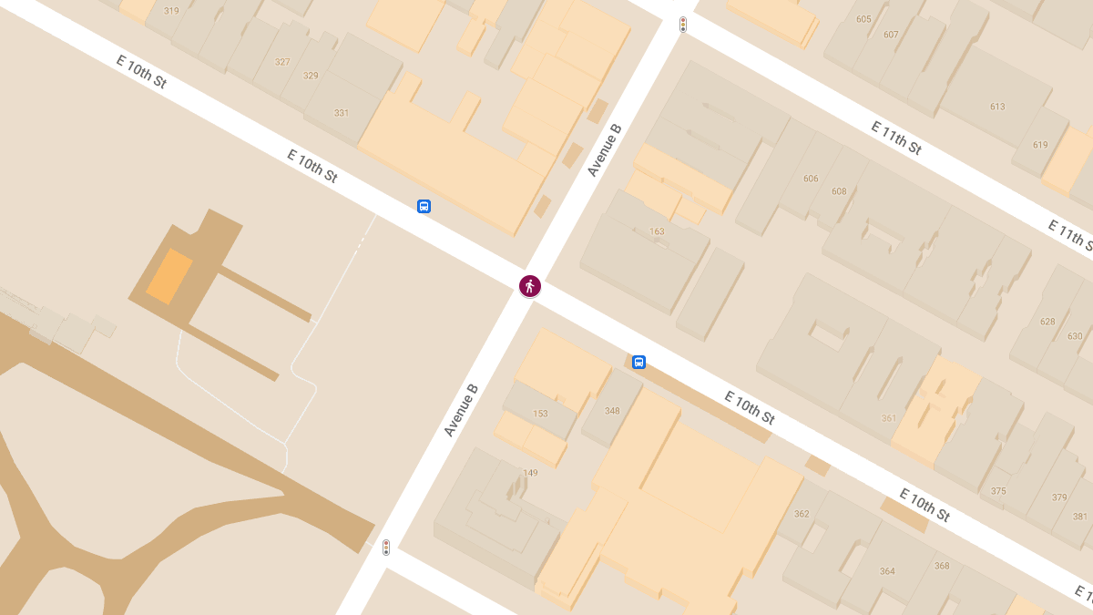 Pedestrian Struck by Vehicle at Avenue B & E 10th St