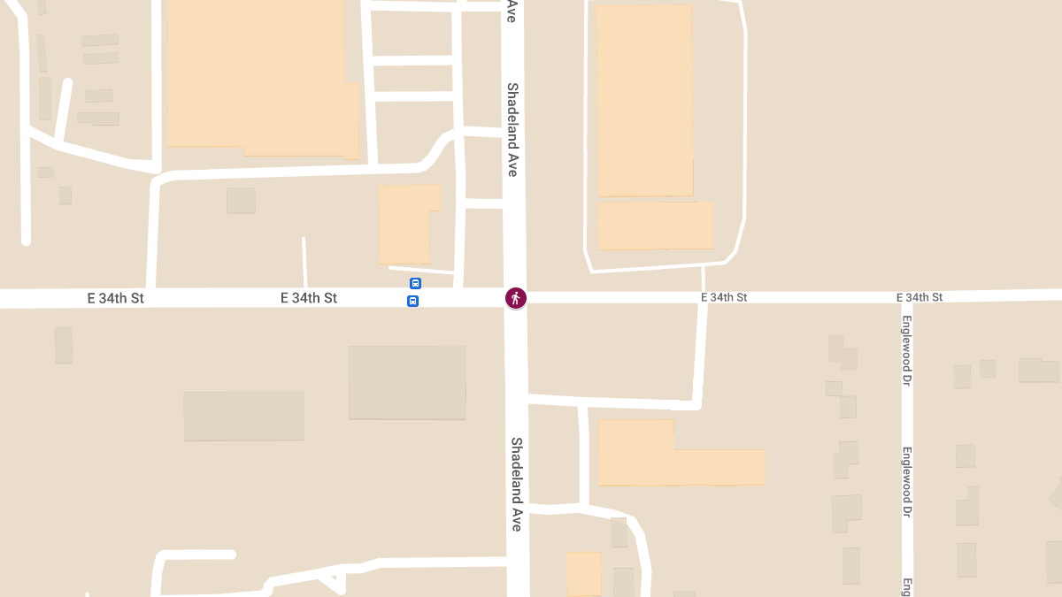 Pedestrian Struck by Vehicle at E 34th St and N Shadeland Ave
